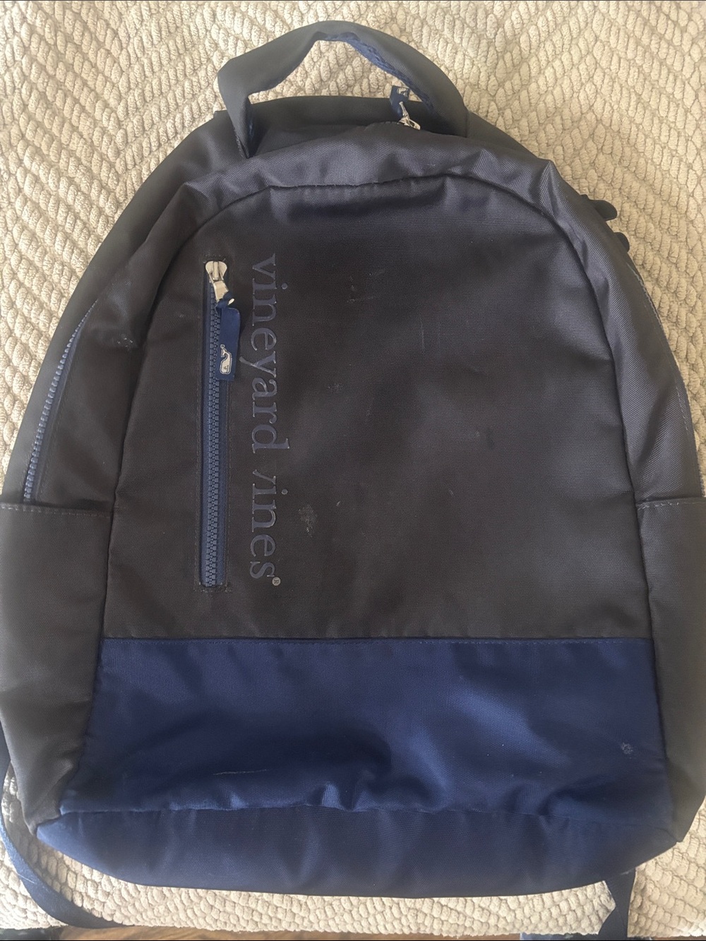Vineyard Vines Black and Navy Two-Tone Backpack